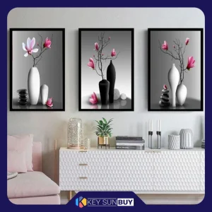 بهترین قیمت تابلو مدل دکوراتیو کد 1071 مجموعه 3 عددی ارسال سراسر ایران