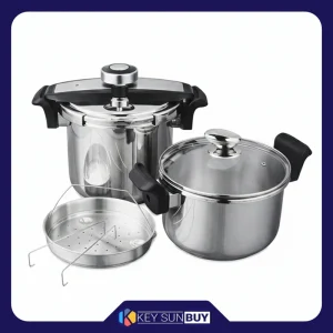 بهترین قیمت زودپز دوقلو مایر مدل mr 886 سه لایه گنجایش 8 و 6 لیتر ارسال سراسر ایران