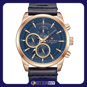 بهترین قیمت ساعت مچی عقربه ای کوارتز مردانه مدل سه موتور فعال کورنوگراف جهان نما کد 101 ارسال سراسر ایران