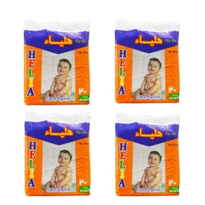 بهترین قیمت پوشک بچه هلیا کد 256 بسته 20 عددی مجموعه 4 عددی ارسال به سراسر ایران