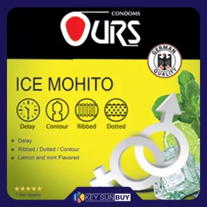 بهترین قیمت کاندوم اورز مدل Ice Mohito بسته 3 عددی ارسال سراسر ایران