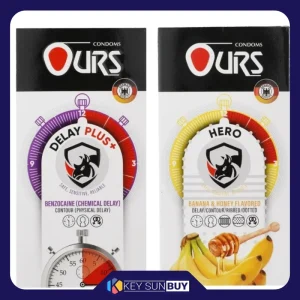 بهترین قیمت کاندوم تاخیری اورز مدل DELAY PLUS بسته 12 عددی به همراه کاندوم خاردار اورز مدل HERO بسته 12 عددی ارسال سراسر ایران