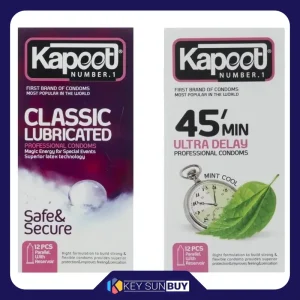 بهترین قیمت کاندوم تاخیری کاپوت مدل 45 min بسته 12 عددی به همراه کاندوم روان کننده کاپوت مدل Classic بسته 12 عددی ارسال سراسر ایران