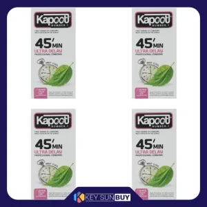 بهترین قیمت کاندوم تاخیری کاپوت مدل 45MIN چهار بسته 12 عددی ارسال سراسر ایران