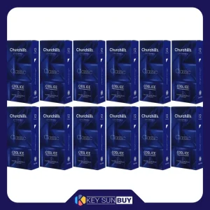 بهترین قیمت کاندوم چرچیلز مدل Cool Ice مجموعه 12 عددی ارسال سراسر ایران