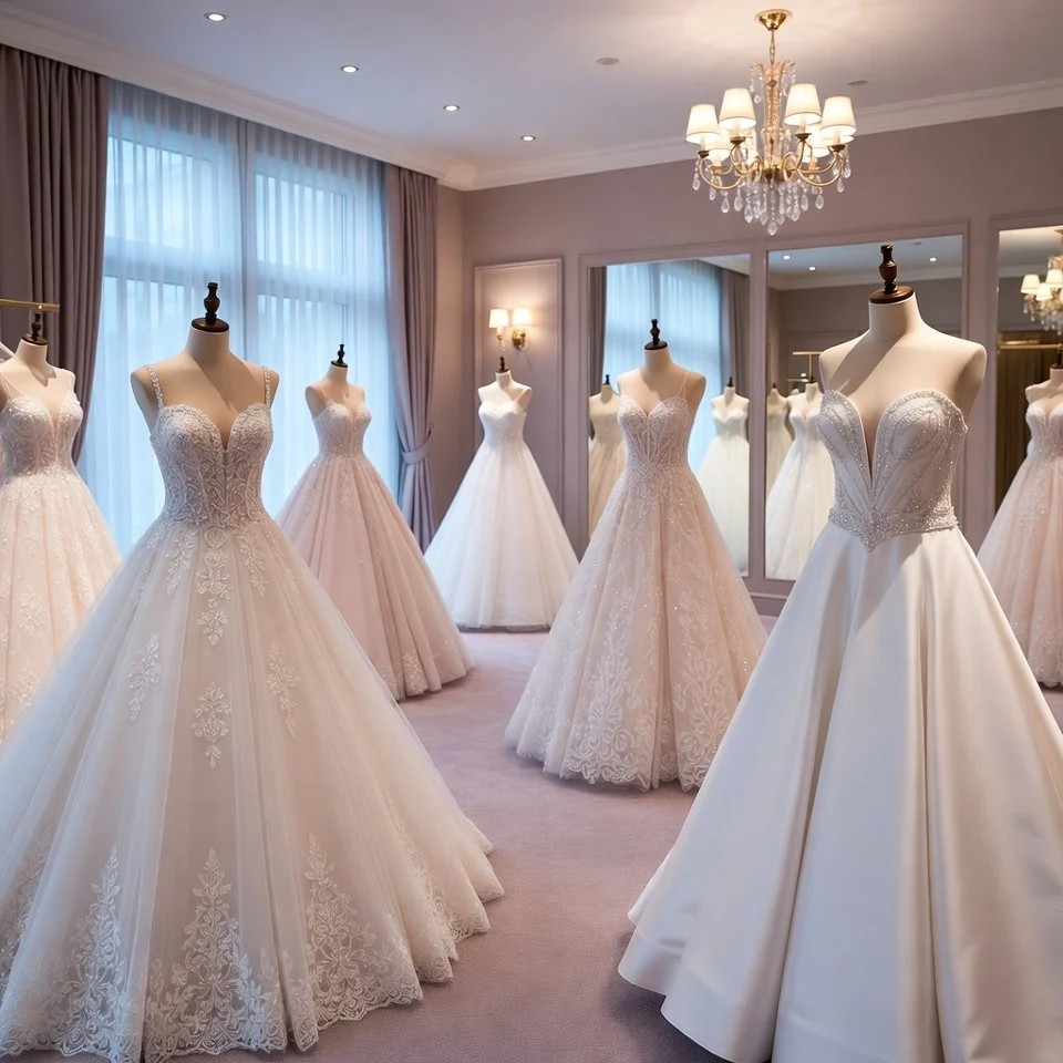 خدمات مزون لباس عروس در مشهد نخریسی