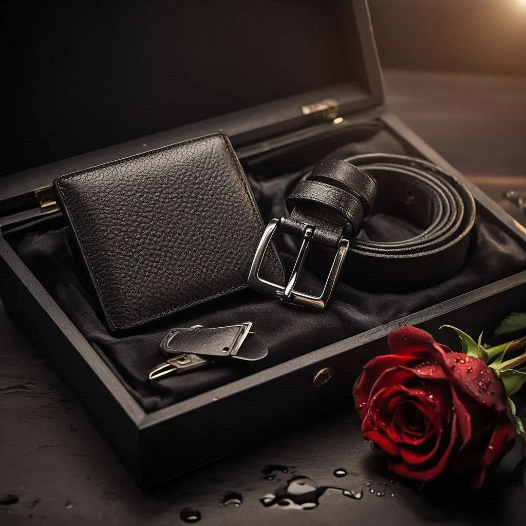 قیمت و خرید ست چرم مردانه برای کادو ولنتاین