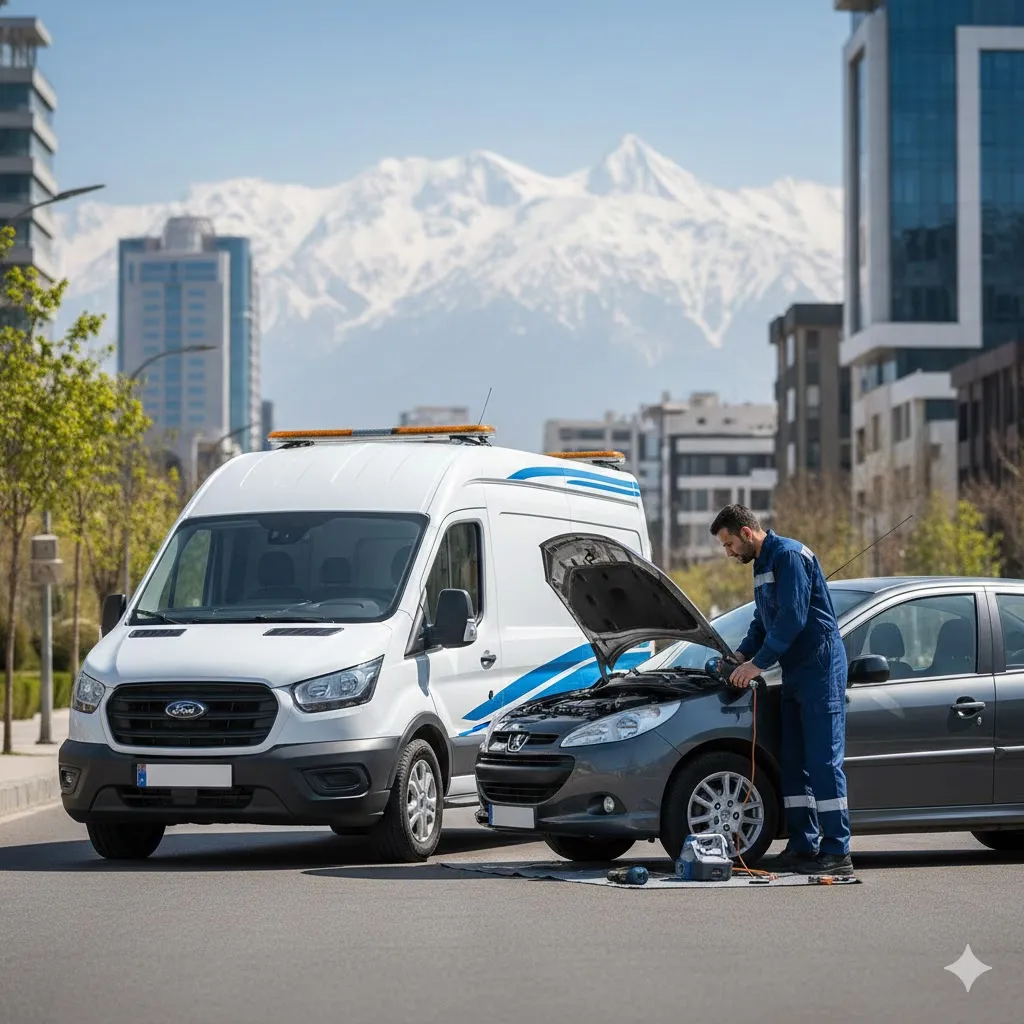 امداد سیار ایران خودرو در شمال تهران