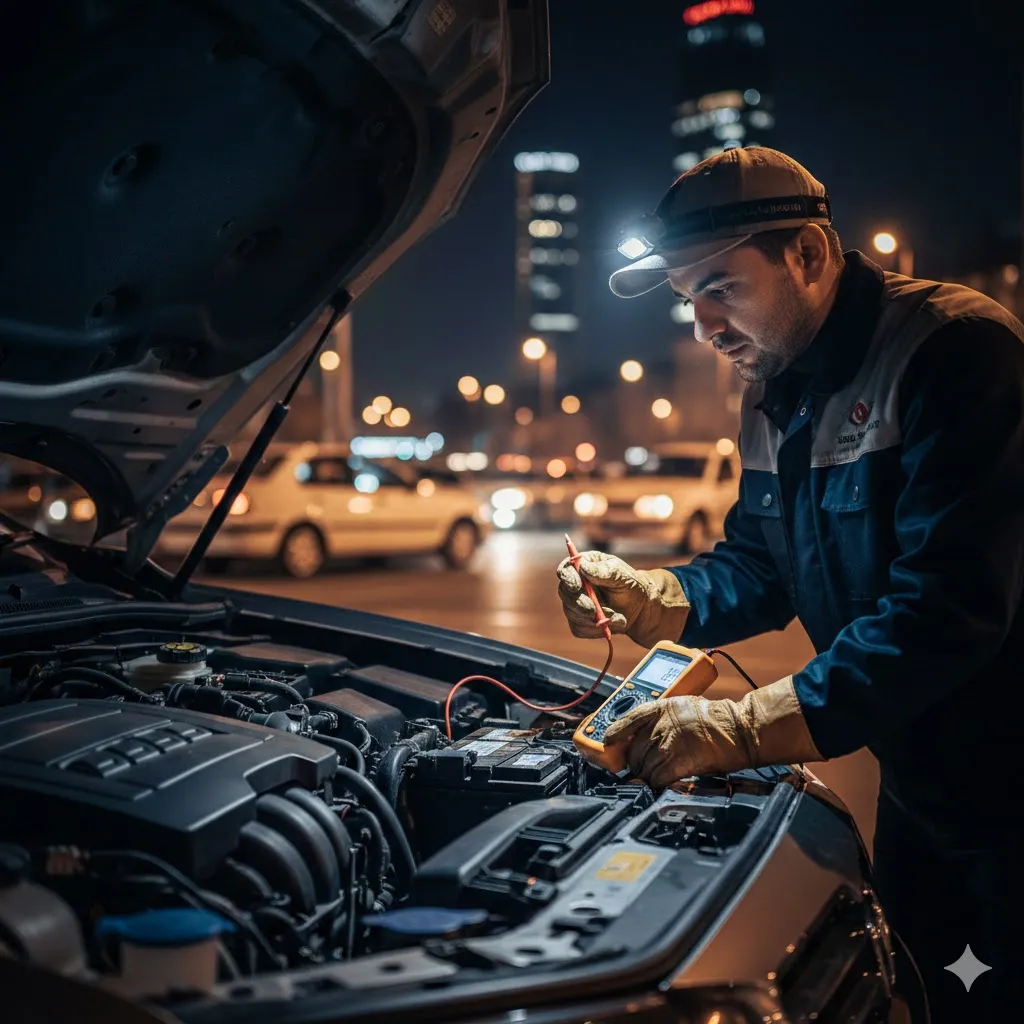 باطری سازی سیار شبانه روزی در شرق تهران