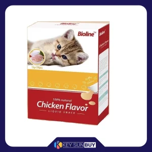 بهترین قیمت بستنی تشویقی گربه بایولاین مدل طعم مرغ بسته 24 عدد وزن 15 گرم ارسال سراسر ایران