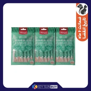 بهترین قیمت بستنی ونپی گربه مدل سبز ماهی تن و میگو وزن 70 گرم بسته 3 عددی ارسال سراسر ایران