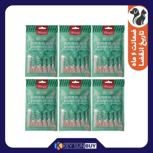 بهترین قیمت بستنی ونپی گربه مدل سبز ماهی تن و میگو وزن 70 گرم بسته 6 عددی ارسال سراسر ایران