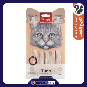 بهترین قیمت بستنی گربه ونپی مدل ماهی تن و سالامون وزن 70 گرم ارسال سراسر ایران