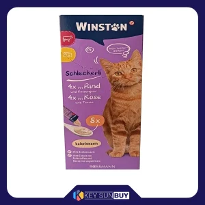 بهترین قیمت بستنی گربه وینستون مدل گوشت و پنیر وزن 120 گرم مجموعه 8 عددی ارسال سراسر ایران