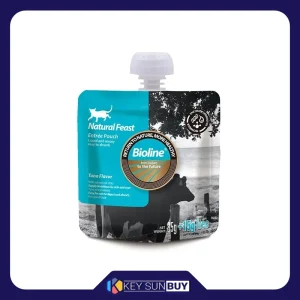 بهترین قیمت تشویقی پودینگ مکمل غذایی گربه بایولاین مدل طعم ماهی تن وزن 85 گرم ارسال سراسر ایران