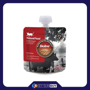 بهترین قیمت تشویقی پودینگ مکمل غذایی گربه بایولاین مدل طعم گوشت وزن 85 گرم ارسال سراسر ایران