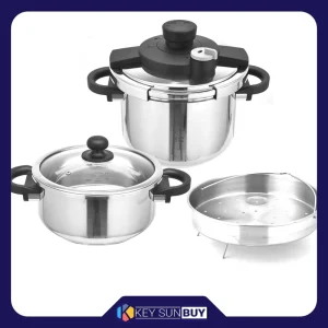 بهترین قیمت زودپز دوقلو جی فی نی مدل 01 گنجایش 6 و 4 لیتر ارسال سراسر ایران