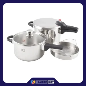 بهترین قیمت زودپز دوقلو پارس استیل مدل کف سه لایه گنجایش 6 و 4.5 ليتر ارسال سراسر ایران