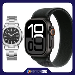 بهترین قیمت ساعت هوشمند 2.02 اینچی ویکتوری مدل WATCH ULTRA 3 با بند پارچه ای به همراه ساعت مچی ارسال سراسر ایران