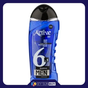 بهترین قیمت شامپو بدن اکتیو مدل 6in1 با رایحه خنک مناسب برای انواع پوست وزن 400 گرم ارسال سراسر ایران