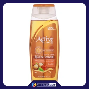 بهترین قیمت شامپو بدن اکتیو مدل ماکادمیا با عصاره جوجوبا مناسب برای پوست های خشک حجم 400 میلی لیتر ارسال سراسر ایران