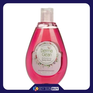 بهترین قیمت شامپو بدن خوشبو کننده درماکلین حاوی عصاره شکوفه گیلاس حجم 300 میلی لیتر ارسال سراسر ایران