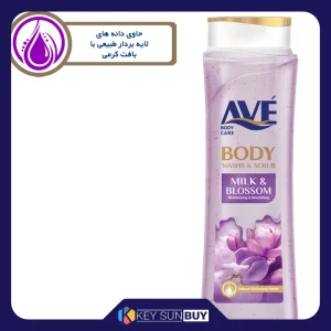 بهترین قیمت شامپو صورت و بدن اسکراب اوه مدل Milk And Blossom وزن 380 گرم ارسال سراسر ایران