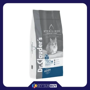بهترین قیمت غذا خشک گربه بالغ دکتر کلادر مدل Sterilised طعم مرغ و ماهی وزن 10000 گرم ارسال سراسر ایران