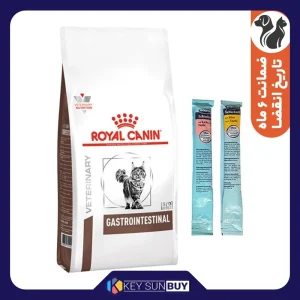 بهترین قیمت غذا خشک گربه رویال کنین مدل Gastrointestinal وزن 2 کیلوگرم به همراه بستنی گربه ارسال سراسر ایران