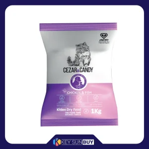 بهترین قیمت غذای بچه گربه سزار کندی مدل Kitten وزن 1 کیلوگرم ارسال سراسر ایران