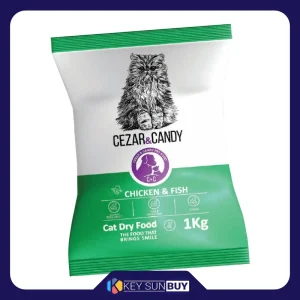 بهترین قیمت غذای خشک گربه بالغ سزار و کندی مدل Chicken&Fish وزن 1 کیلوگرم ارسال سراسر ایران