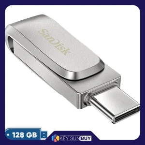 بهترین قیمت فلش مموری سن دیسک مدل Dual Drive Luxe ظرفیت 128 گیگابایت با رابط USB Type-C، USB 3.1 ارسال سراسر ایران