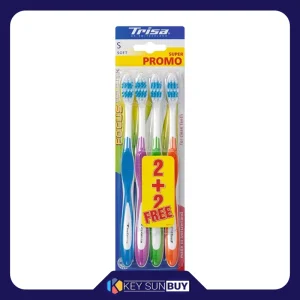 بهترین قیمت مسواک تریزا سری Super Promo مدل Focus Pro Clean با برس نرم بسته 4 عددی ارسال سراسر ایران