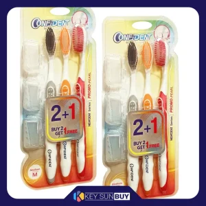 بهترین قیمت مسواک کانفیدنت مدل PROMO PEARL با برس متوسط مجموعه 2 عددی ارسال سراسر ایران