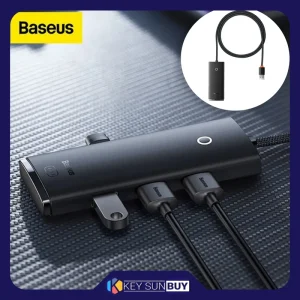 بهترین قیمت هاب 4 پورت usb3 باسئوس مدل Hub Lite Series -WKQX030101 ارسال سراسر ایران