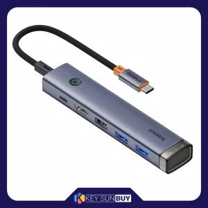 بهترین قیمت هاب 6 پورت USB-C بیسوس مدل BS-OH166 ارسال سراسر ایران