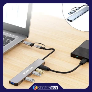 بهترین قیمت هاب 7 پورت USB 2.0 و USB 3.0 ماکار مدل 7in1 MK-HU243 ارسال سراسر ایران