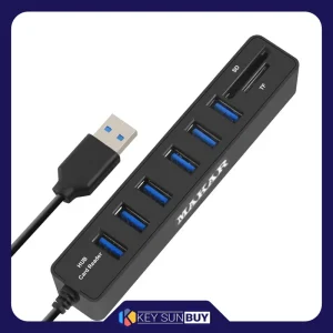 بهترین قیمت هاب USB 2.0 شش پورت ماکار مدل 2IN1CD6HUB ارسال سراسر ایران
