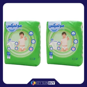 بهترین قیمت پوشک بچه مولفیکس مدل ۰۰۶ سایز ۶ دو بسته ۲۴ عددی ارسال سراسر ایران