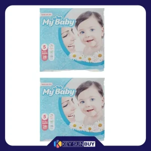 بهترین قیمت پوشک کودک مای بیبی مدل Max Care سایز 5 دو بسته 28 عددی ارسال سراسر ایران