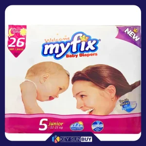 بهترین قیمت پوشک کودک مای فیکس مدل junior سایز 5 بسته 26 عددی ارسال سراسر ایران