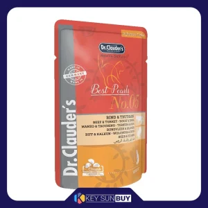 بهترین قیمت پوچ گربه بالغ دکتر کلادر مدل Best Pearls No.05 طعم گوشت گاو و بوقلمون وزن 85 گرم ارسال سراسر ایران