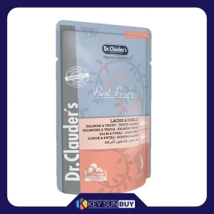 بهترین قیمت پوچ گربه بالغ دکتر کلادر مدل چانک طعم ماهی وزن 85 گرم ارسال سراسر ایران