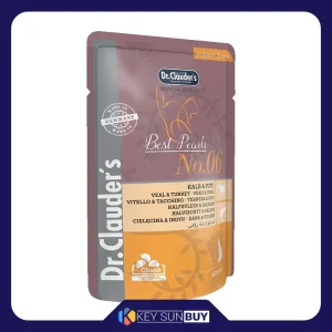 بهترین قیمت پوچ گربه بالغ دکتر کلادر مدل چانک طعم گوشت گاو و بوقلمون وزن 85 گرم ارسال سراسر ایران