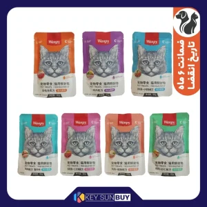 بهترین قیمت پوچ گربه ونپی مدل ترکیبی هفت طعم وزن 80 گرم بسته 7 عددی ارسال سراسر ایران