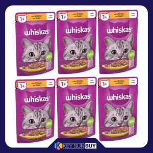 بهترین قیمت پوچ گربه ویسکاس مدل Chicken وزن 85 گرم بسته 6 عددی ارسال سراسر ایران