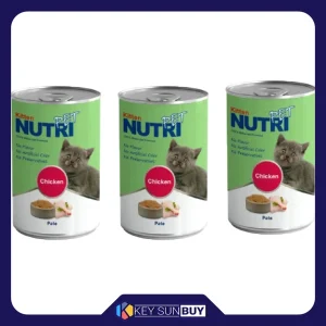 بهترین قیمت کنسرو غذای بچه گربه نوتری پت مدل پک پته طعم مرغ وزن 425 گرم بسته 3 عددی ارسال سراسر ایران