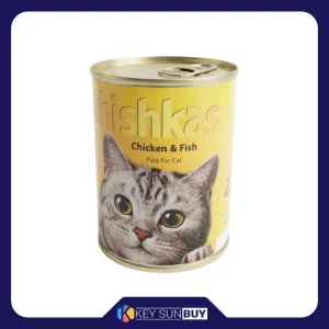 بهترین قیمت کنسرو غذای گربه بالغ ویشکاس مدل پته طعم ماهی و مرغ وزن 380 گرم ارسال سراسر ایران