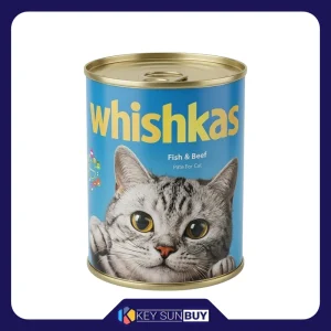 بهترین قیمت کنسرو غذای گربه بالغ ویشکاس مدل پته طعم گوشت گوساله و ماهی وزن 380 گرم ارسال سراسر ایران