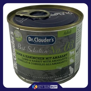 بهترین قیمت کنسرو غذای گربه دکتر کلادرز مدل No.03 - Lamb & Rabbit with Amaranth وزن 200 گرم ارسال سراسر ایران